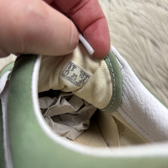 Vans Women's 10 Men's 8.5 Green Suede Low Top Lace Up Sneakers Skate Urban - Picture 7 of 7